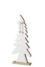 J-Line decoratieve kerstboom Pine Tree Bow mangohout wit/naturel medium 48 cm