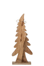J-Line decoratieve kerstboom Pine Tree Bow mangohout wit/naturel medium 48 cm