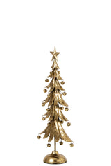 J-LINE DECORATIEVE KERSTBOOM IJZER GOUD KLEIN 56 CM
