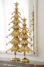 J-LINE DECORATIEVE KERSTBOOM IJZER GOUD KLEIN 56 CM