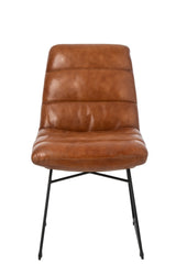 J-LINE EETKAMERSTOEL LEER CAMEL