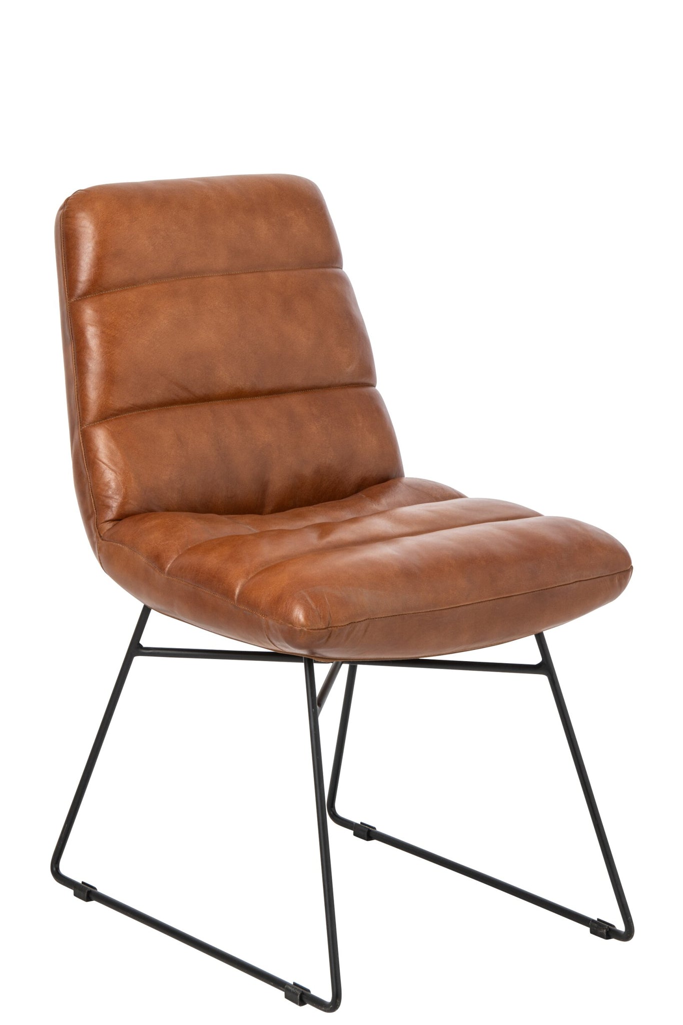 J-LINE EETKAMERSTOEL LEER CAMEL