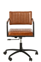 J-LINE BUREAUSTOEL LEER CAMEL