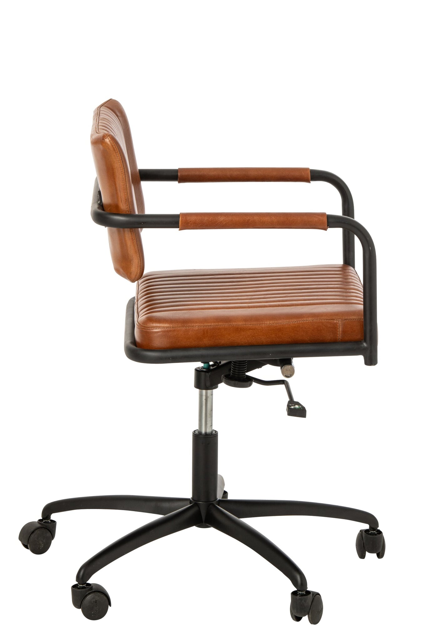 J-LINE BUREAUSTOEL LEER CAMEL