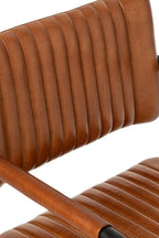 J-LINE BUREAUSTOEL LEER CAMEL