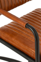 J-LINE BUREAUSTOEL LEER CAMEL