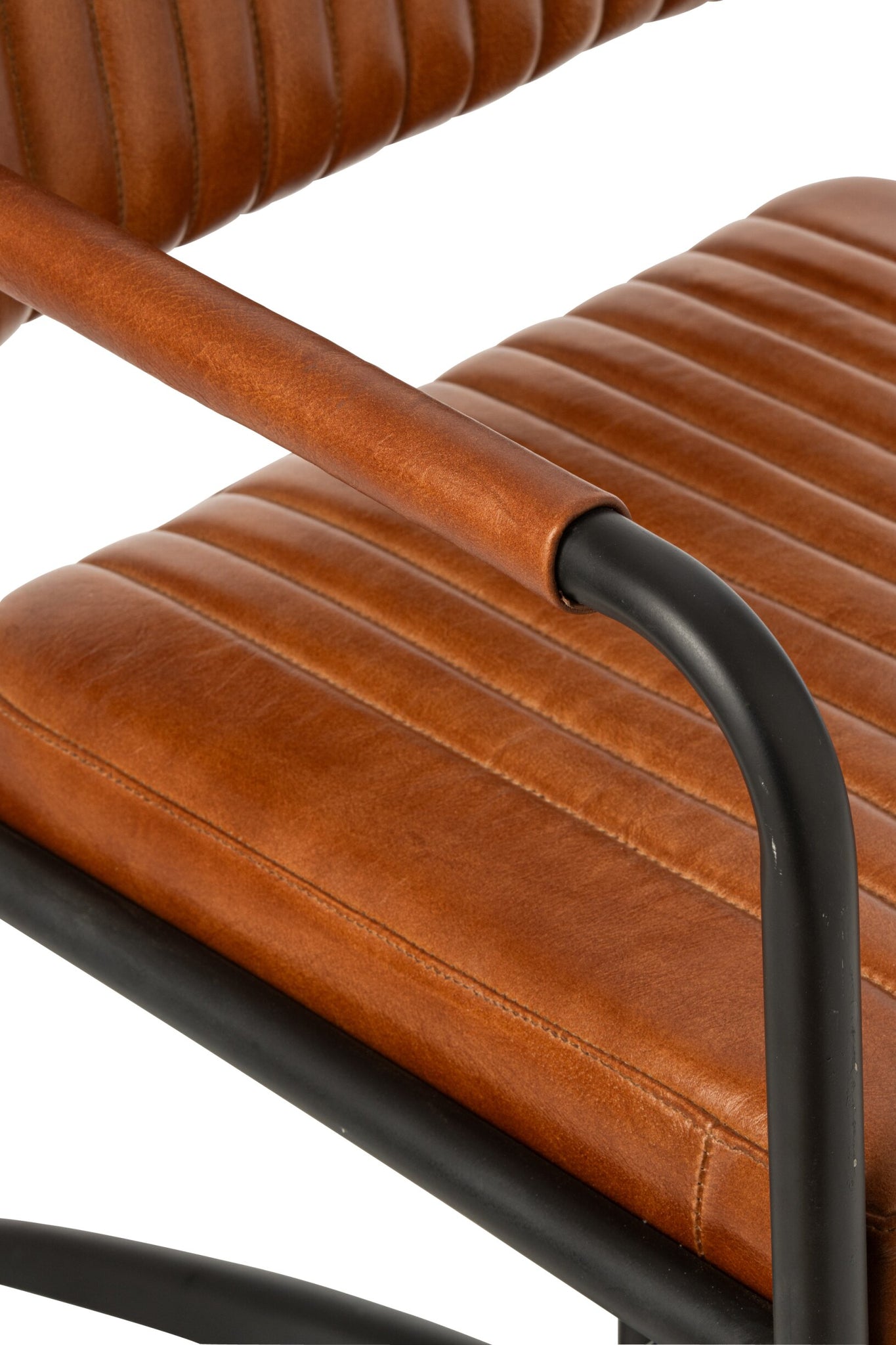 J-LINE BUREAUSTOEL LEER CAMEL
