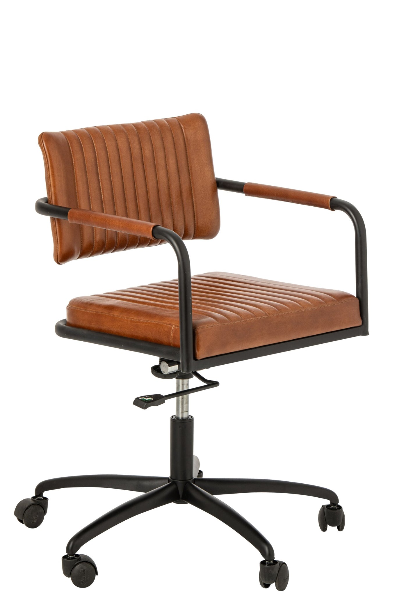 J-LINE BUREAUSTOEL LEER CAMEL