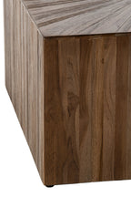 J-LINE SET VAN 3 SALONTAFELS RAY CUBE GERECYCLED HOUT DONKERBRUIN