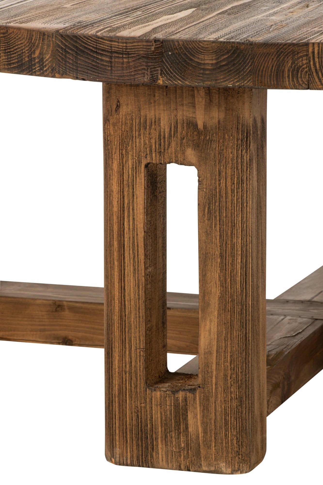 J-LINE SALONTAFEL ROND GERECYCLED HOUT BRUIN