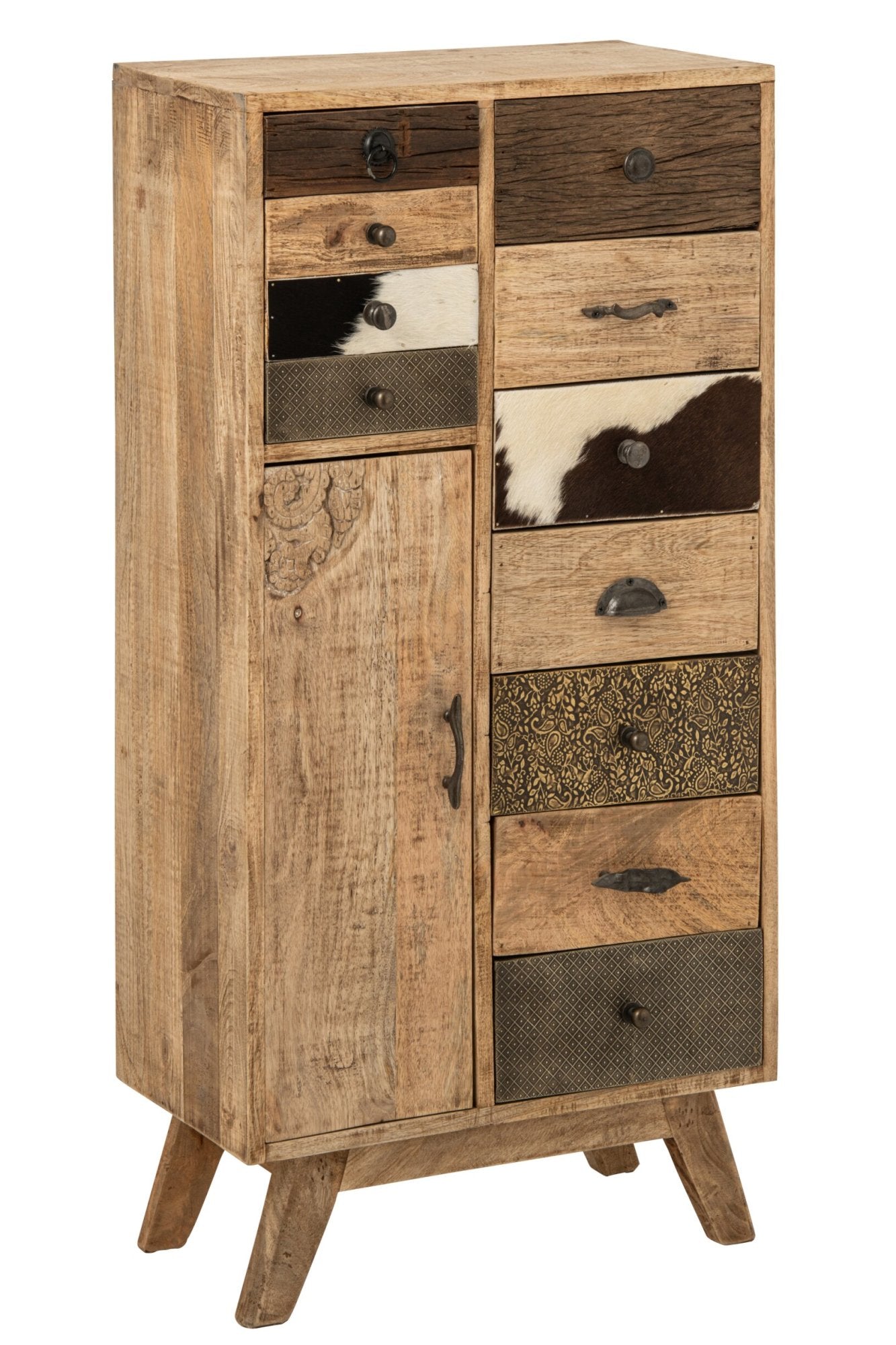 J-LINE LADEKAST RELIEF MANGOHOUT MULTI/NATUREL