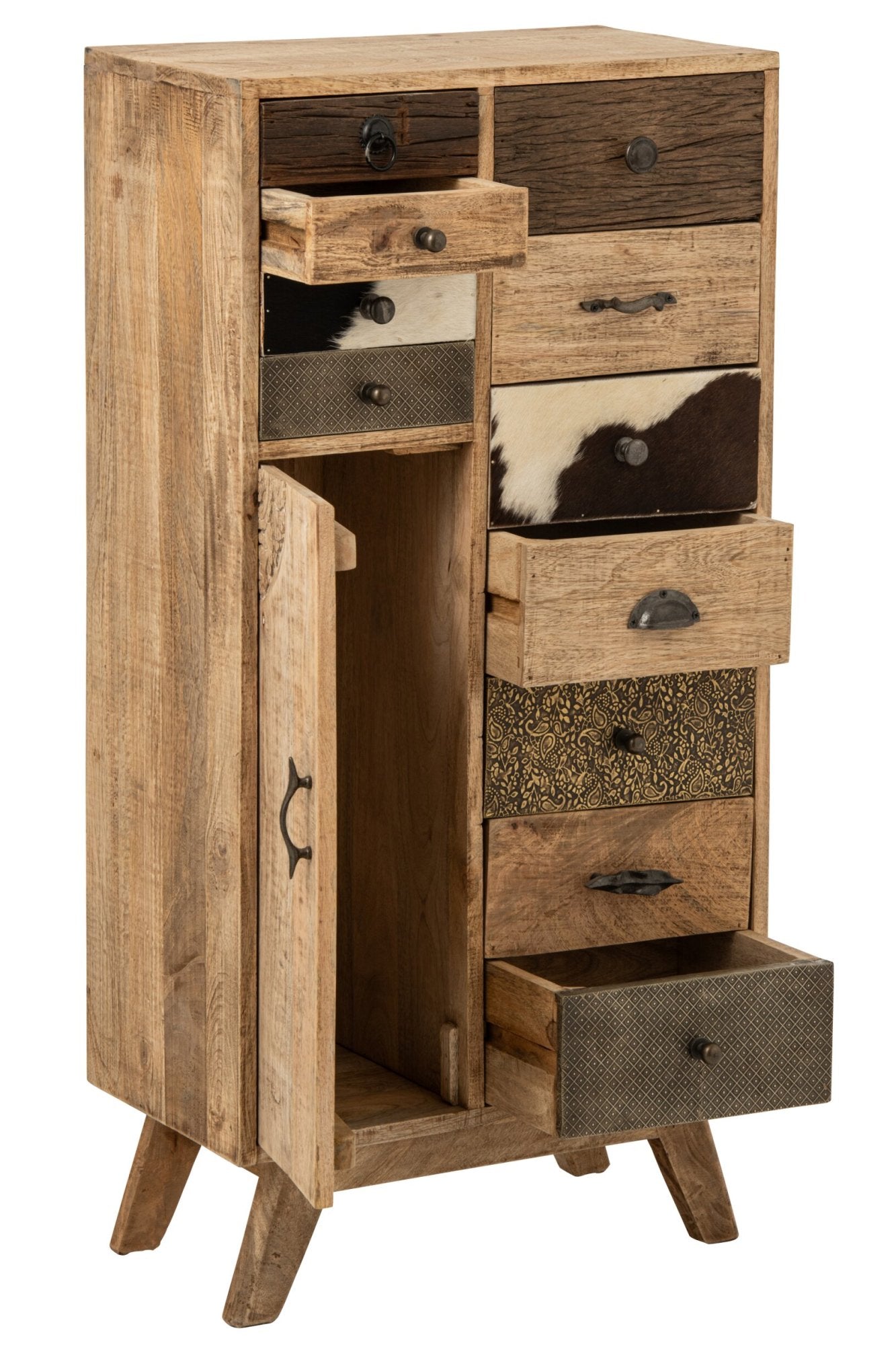 J-LINE LADEKAST RELIEF MANGOHOUT MULTI/NATUREL