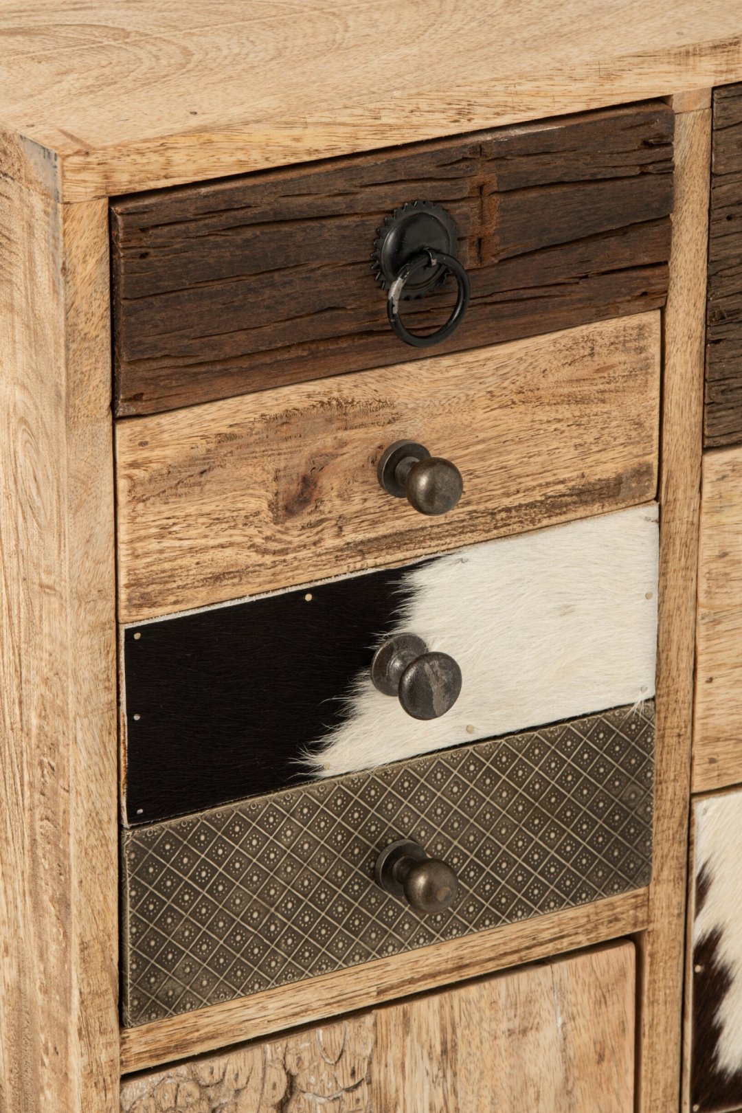 J-LINE LADEKAST RELIEF MANGOHOUT MULTI/NATUREL