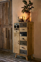 J-LINE LADEKAST RELIEF MANGOHOUT MULTI/NATUREL