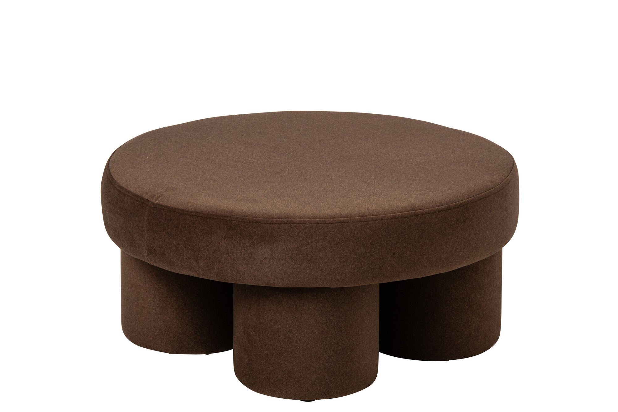 J-LINE POUFFE MULTIPLEX POTEN TAUPE/BEIGE GROOT 71X71X34CM - Tuincentrum Lopik