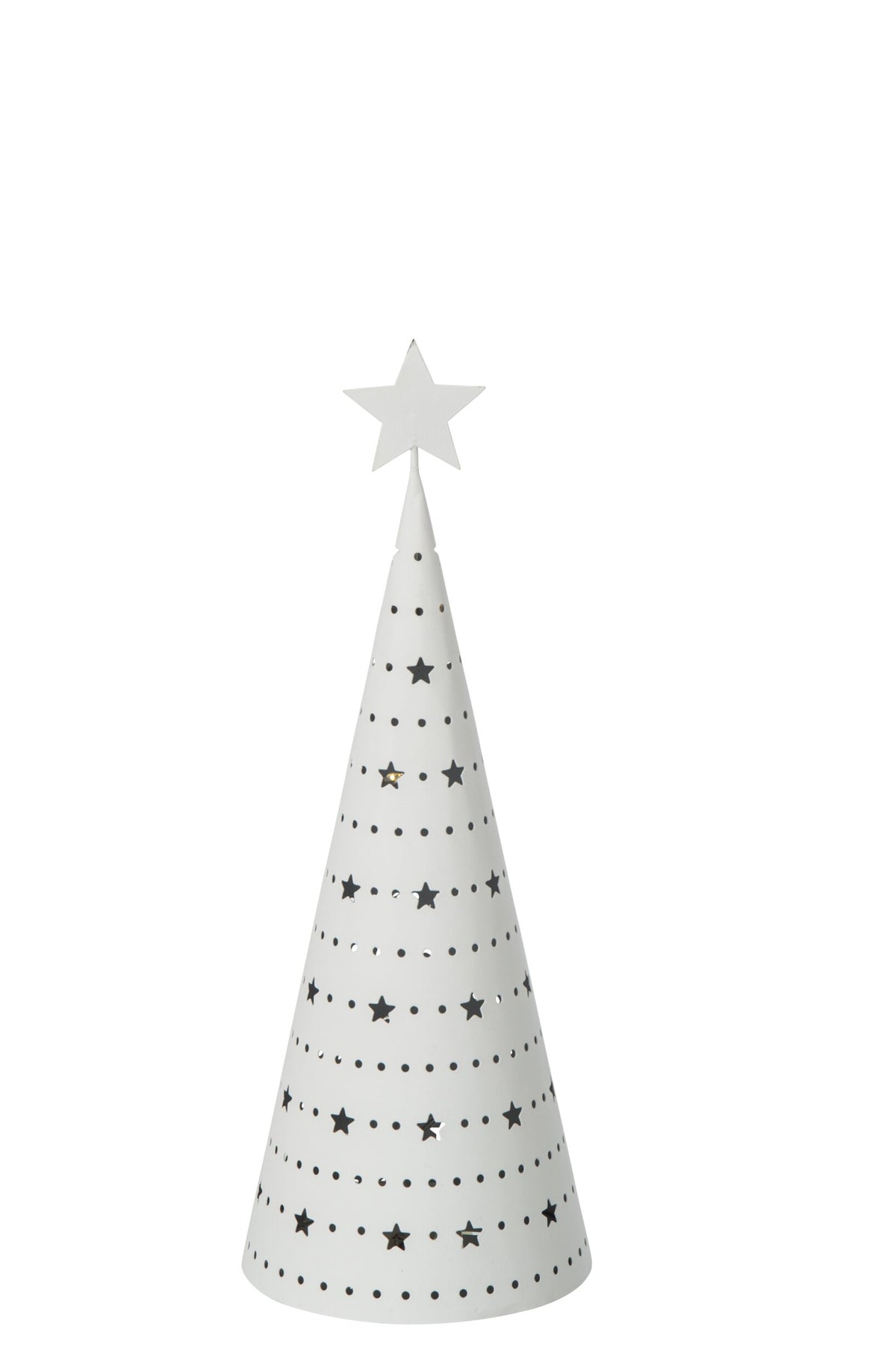 J-Line LED kerstboom ijzer wit klein 29,5 cm
