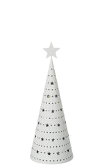 J-Line LED kerstboom ijzer wit klein 29,5 cm