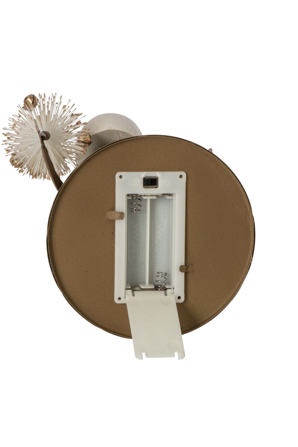 J-Line LED kerstmanfiguur ijzer bruin/wit large 28,5 cm