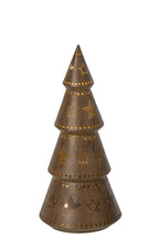 J-Line LED-kerstboom met sterren ijzer bruin large 28 cm