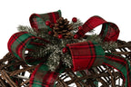J-Line set van 3 lichtobjecten cadeau ijzer/kunststof bruin/rood 28 cm