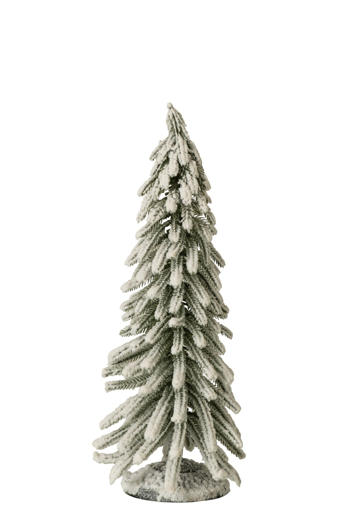 J-Line decoratieve kerstboom PET/ijzer wit/groen medium 42 cm