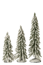 J-Line decoratieve kerstboom PET/ijzer wit/groen large 56 cm
