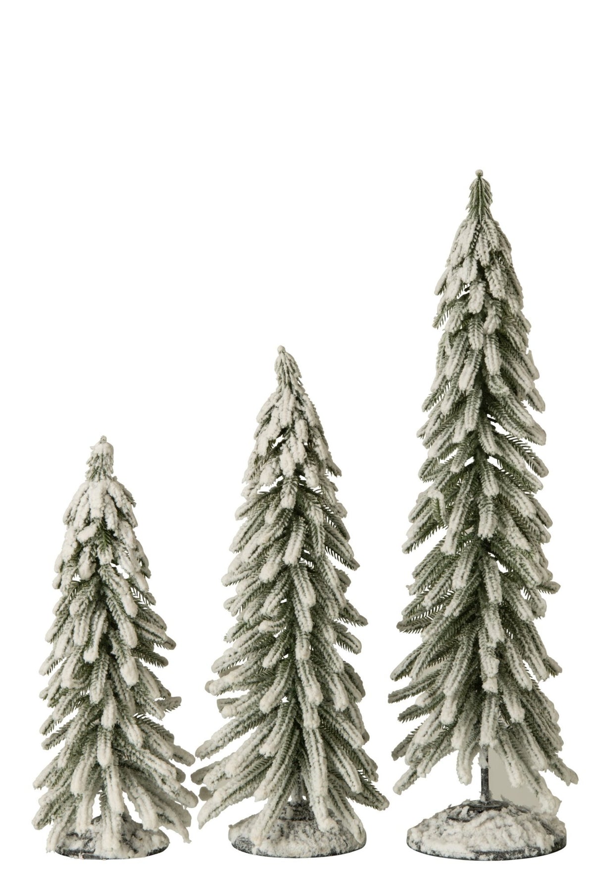 J-Line decoratieve kerstboom PET/ijzer wit/groen large 56 cm