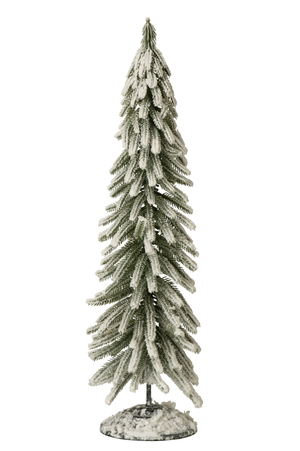 J-Line decoratieve kerstboom PET/ijzer wit/groen large 56 cm
