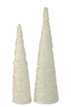 J-Line decoratieve kerstboom Cone Sparkling ijzer/PVC wit 180 cm