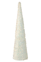J-Line decoratieve kerstboom Cone Sparkling ijzer/PVC wit 180 cm
