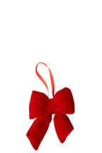J-Line kersthanger strik fluweel rood 20 cm