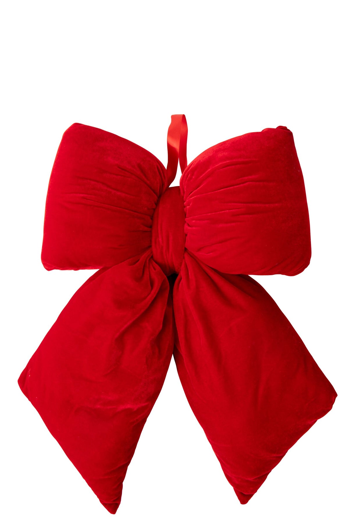 J-Line decoratieve hanger strik fluweel rood large 49 cm