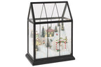 J-LINE KERSTDORP MET LED GLAS/KUNSTSTOF MULTICOLOR MEDIUM 33 CM