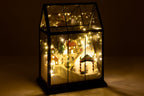 J-LINE KERSTDORP MET LED GLAS/KUNSTSTOF MULTICOLOR MEDIUM 33 CM