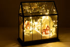 J-LINE LED KERSTDORP GLAS/KUNSTSTOF MULTICOLOR LARGE 33 CM