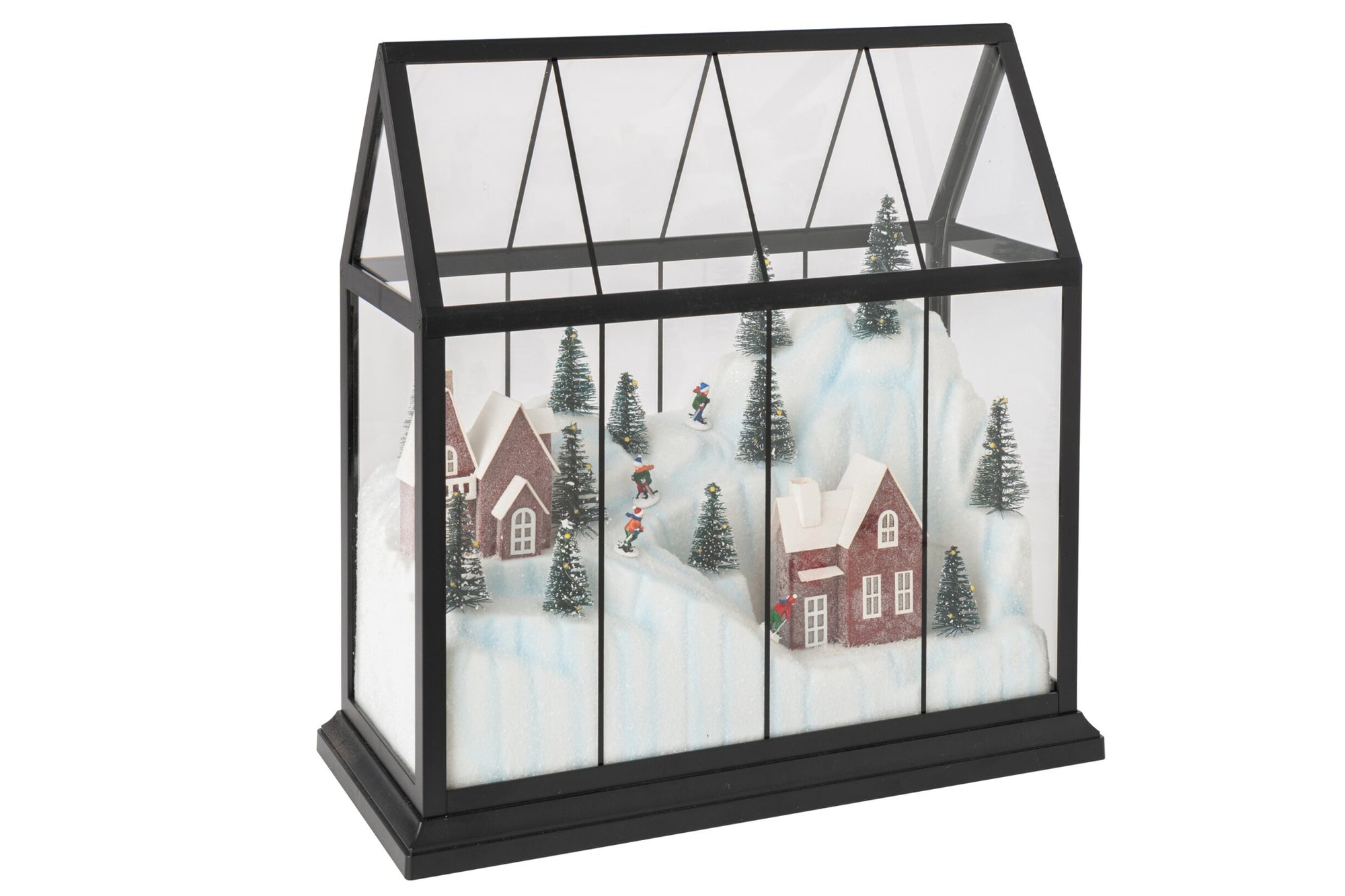 J-LINE LED KERSTDORP GLAS/KUNSTSTOF MULTICOLOR LARGE 33 CM
