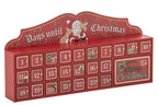 J-Line adventskalender hout wit/rood 80 cm