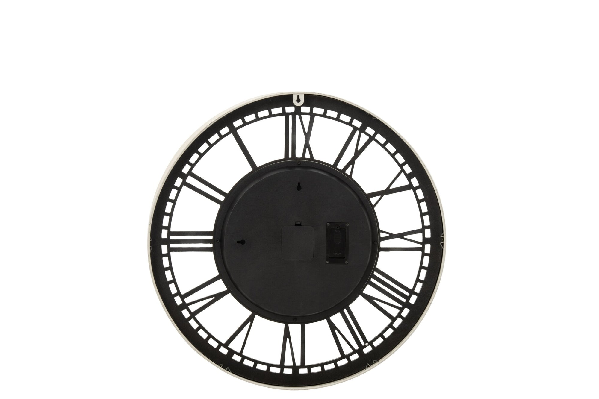 J-LINE SALONTAFEL CLOCK IJZER WIT/GOUD