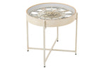 J-LINE SALONTAFEL CLOCK IJZER WIT/GOUD