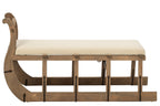 J-LINE SALONTAFEL SLED GRENENHOUT NATUREL/ECRU