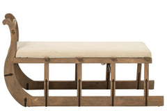 J-LINE SALONTAFEL SLED GRENENHOUT NATUREL/ECRU