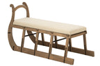 J-LINE SALONTAFEL SLED GRENENHOUT NATUREL/ECRU