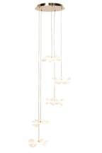 J-LINE LED HANGLAMP FLOWER ACRYL/METAAL GOUD 150 CM