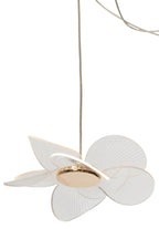 J-LINE LED HANGLAMP FLOWER ACRYL/METAAL GOUD 150 CM