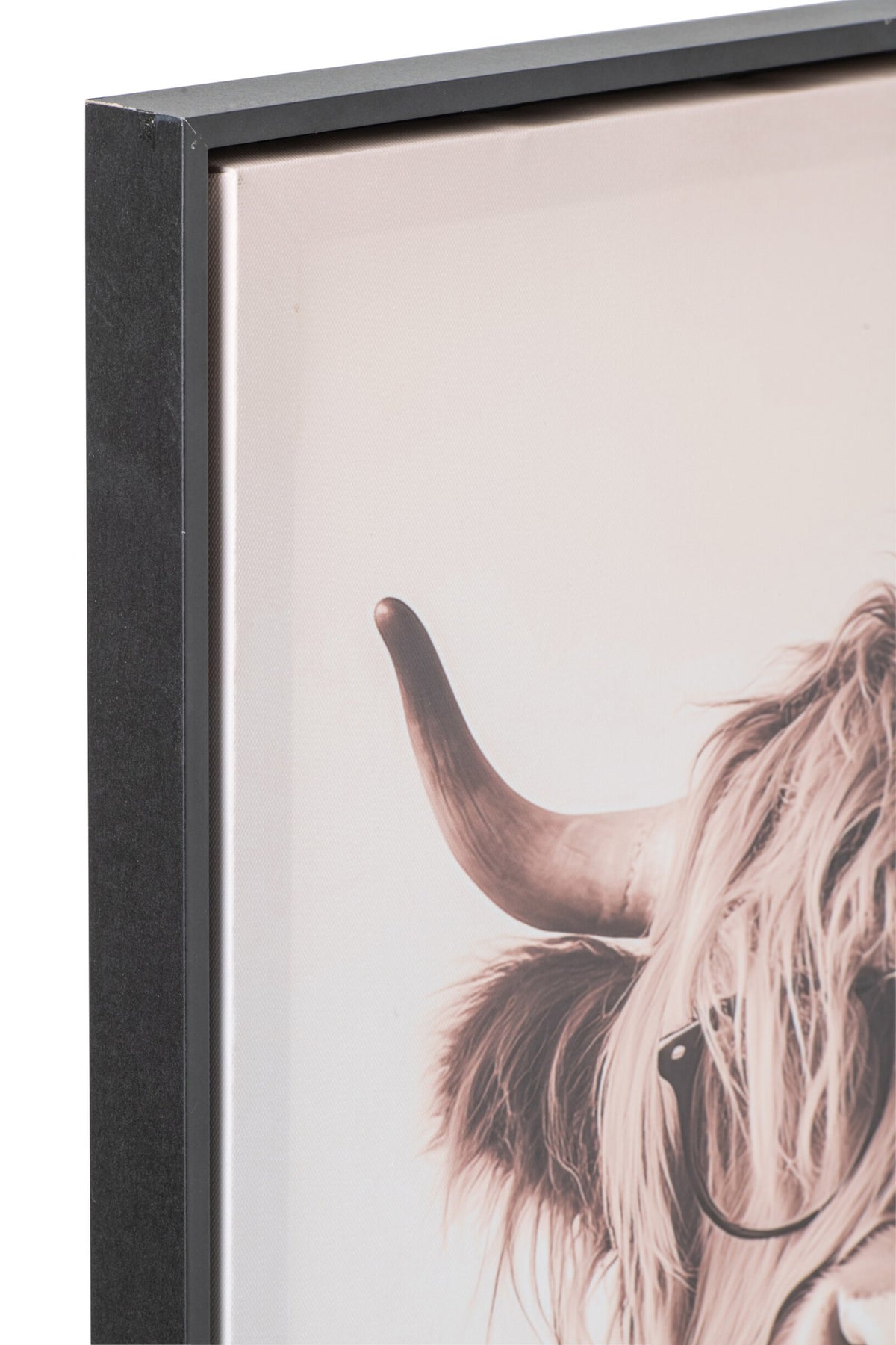 J-Line poster Cow MDF/canvas bruin 50 x 70 cm – set van 2