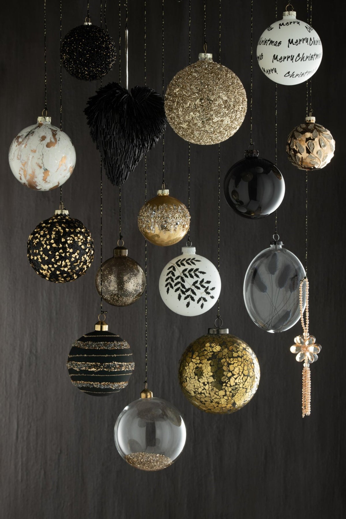J-Line kerstbal glas goud large 16 cm