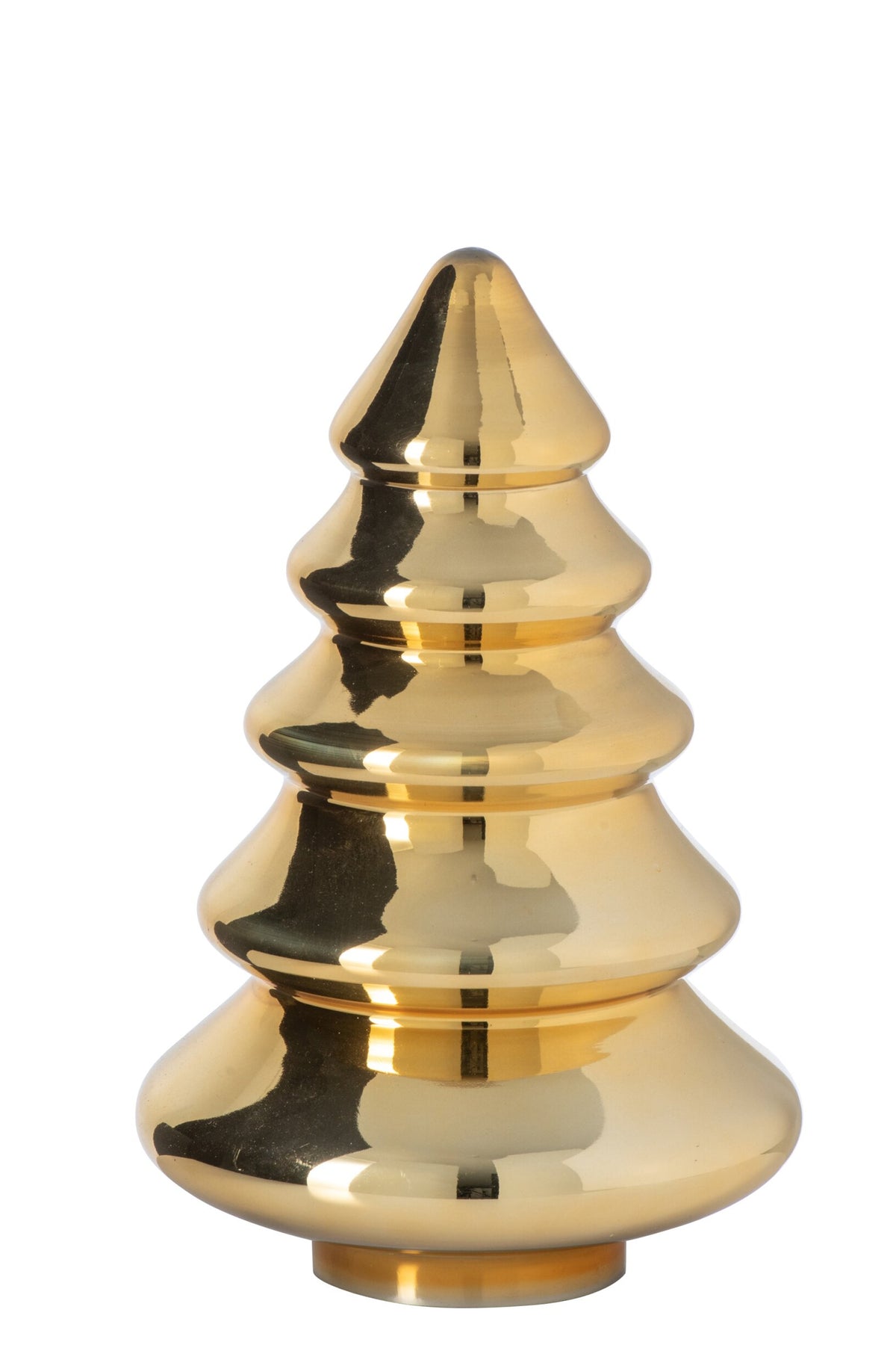 J-Line decoratieve kerstboom Cone glas goud 30 cm