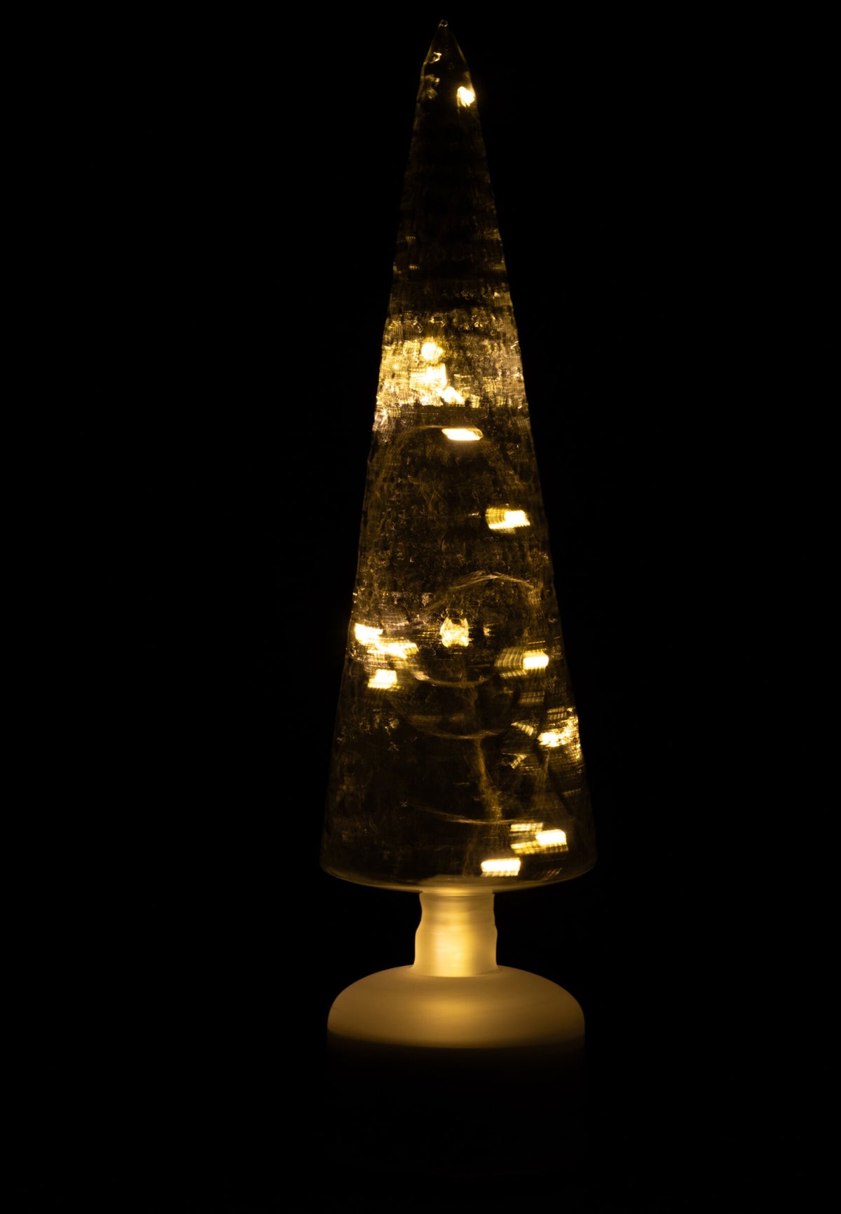 J-Line decoratieve kerstboom glas transparant large 40,6 cm