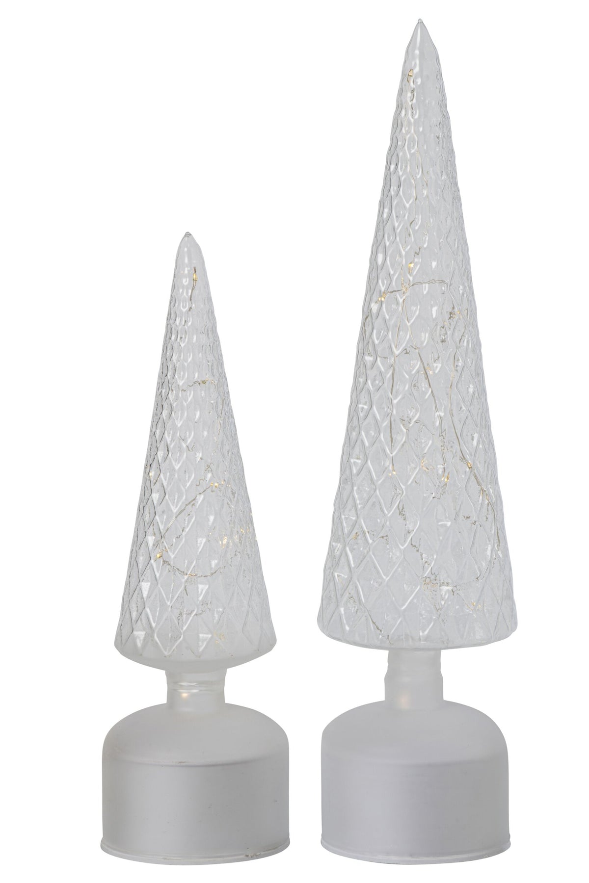 J-Line decoratieve kerstboom glas transparant large 40,6 cm