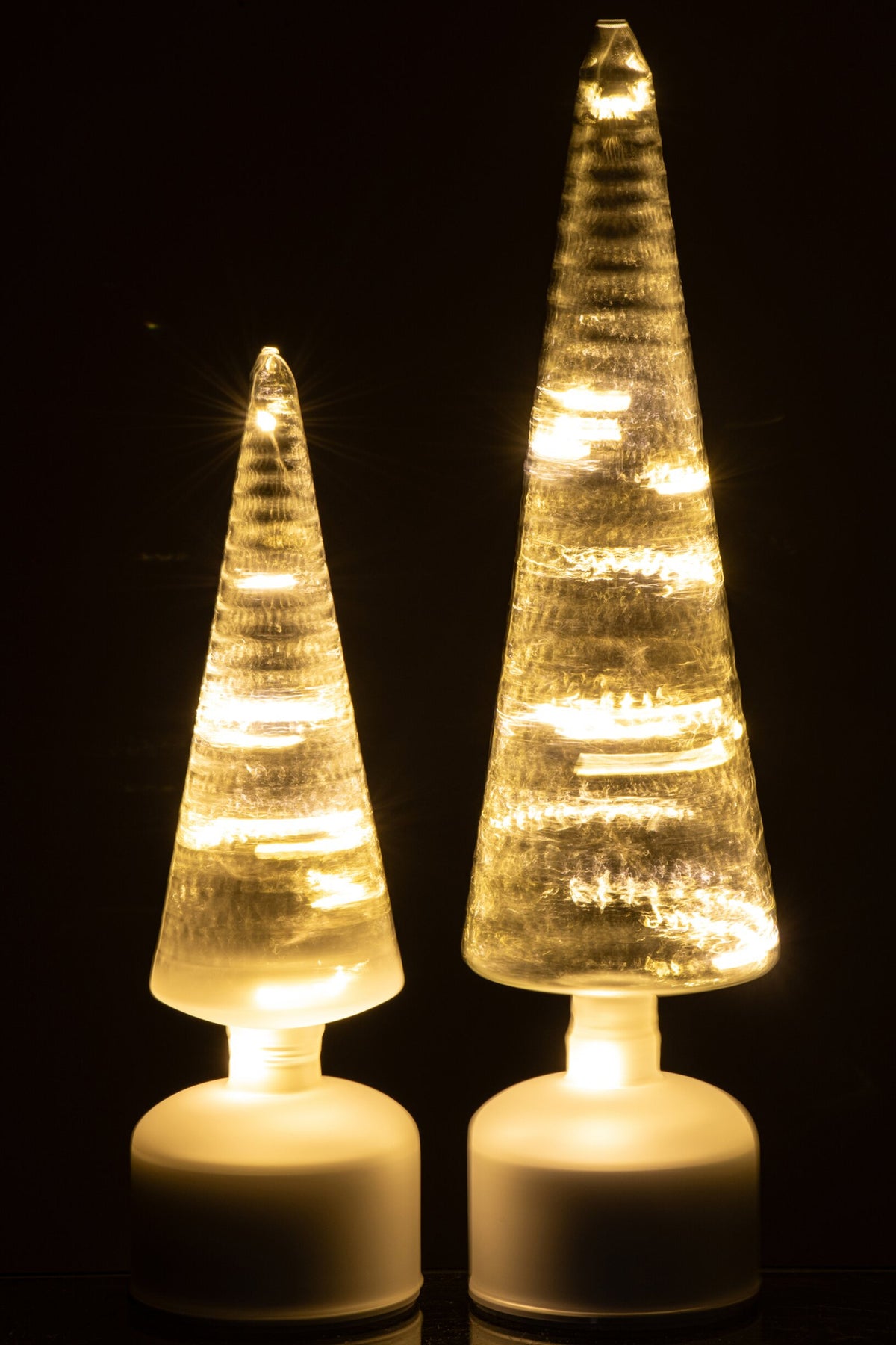 J-Line decoratieve kerstboom glas transparant large 40,6 cm